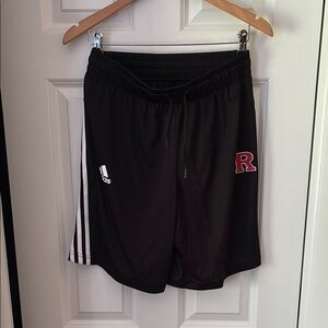 Rutgers Adidas Men's Black Athletic Shorts
